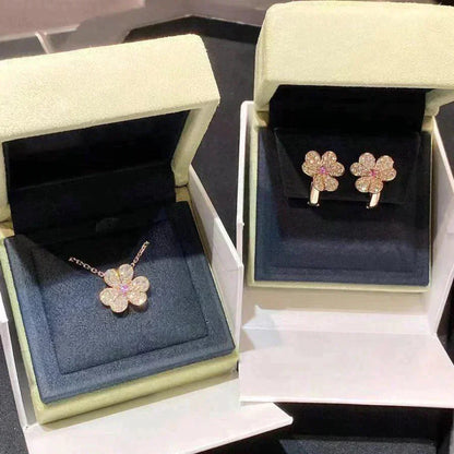[CharmAmor]FRIVOLE ROSE GOLD FLOWER DIAMOND NECKLACE