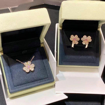 [CharmAmor]FRIVOLE ROSE GOLD FLOWER DIAMOND NECKLACE