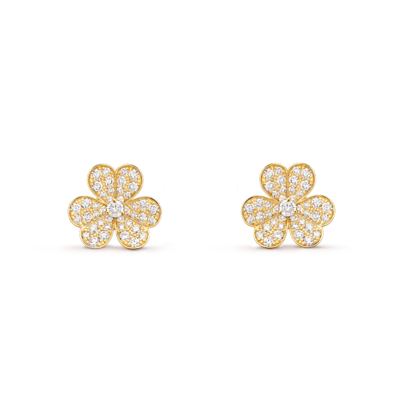 [CharmAmor]FRIVOLE GOLD FLOWER DIAMOND EARRINGS