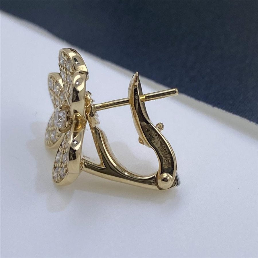 [CharmAmor]FRIVOLE GOLD FLOWER DIAMOND EARRINGS