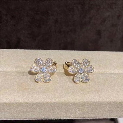 [CharmAmor]FRIVOLE GOLD FLOWER DIAMOND EARRINGS