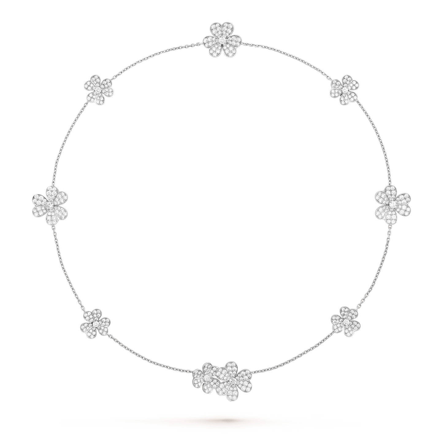 [CharmAmor]FRIVOLE SILVER 9 FLOWERS NECKLACE