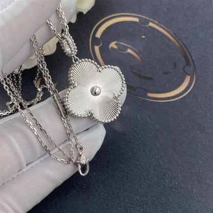 [CharmAmor]CLOVER 25MM SILVER BIG CLOVER NECKLACE