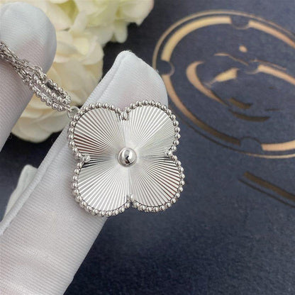 [CharmAmor]CLOVER 25MM SILVER BIG CLOVER NECKLACE