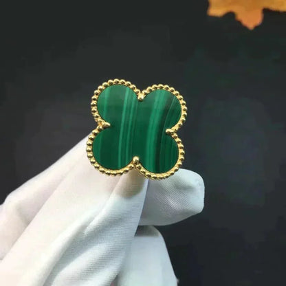 [CharmAmor]CLOVER MALACHITE RING