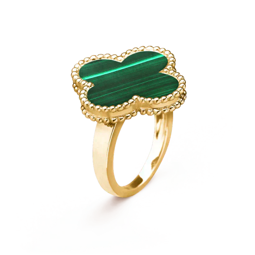 [CharmAmor]CLOVER MALACHITE RING