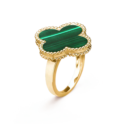 [CharmAmor]CLOVER MALACHITE RING