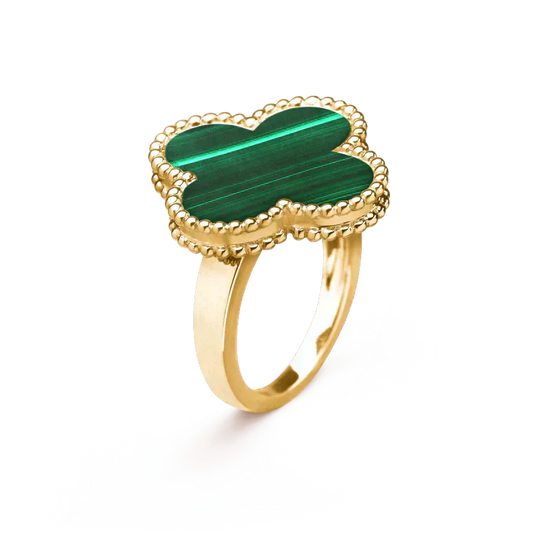 [CharmAmor]CLOVER MALACHITE RING