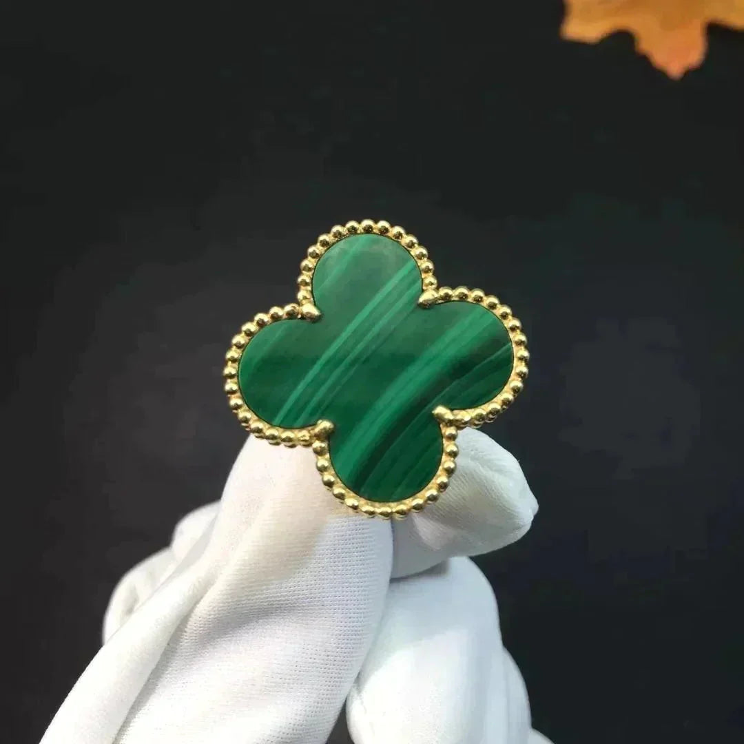 [CharmAmor]CLOVER MALACHITE RING