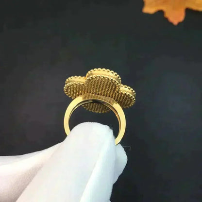 [CharmAmor]CLOVER MALACHITE RING