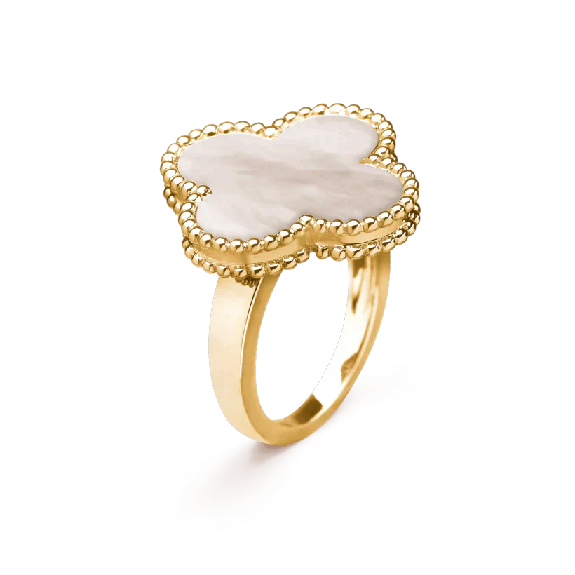 [CharmAmor]CLOVER WHITE MOP RING