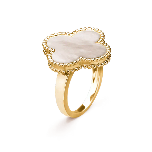 [CharmAmor]CLOVER WHITE MOP RING