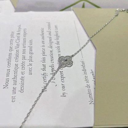 [CharmAmor]CLOVER  SINGLE FLOWER BRACELET SILVER
