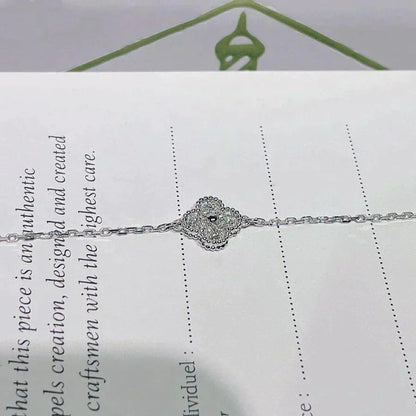 [CharmAmor]CLOVER  SINGLE FLOWER BRACELET SILVER