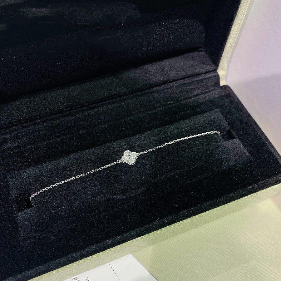 [CharmAmor]CLOVER  SINGLE FLOWER BRACELET SILVER