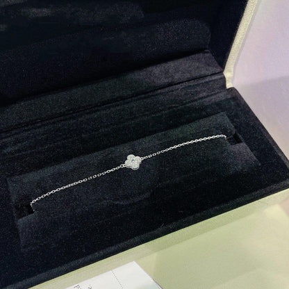 [CharmAmor]CLOVER  SINGLE FLOWER BRACELET SILVER