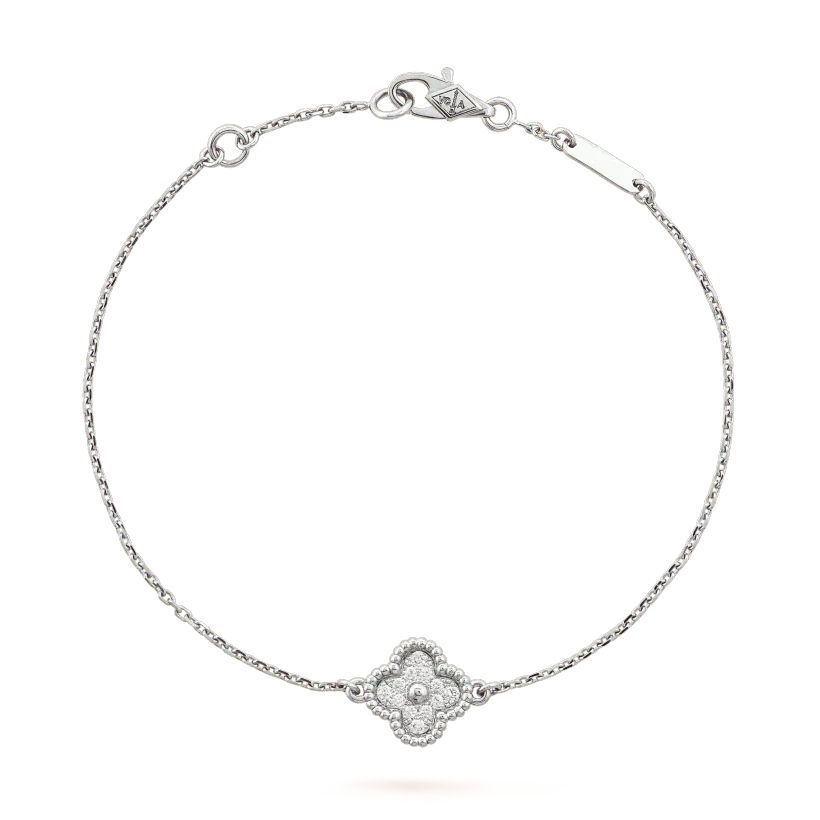 [CharmAmor]CLOVER  SINGLE FLOWER BRACELET SILVER