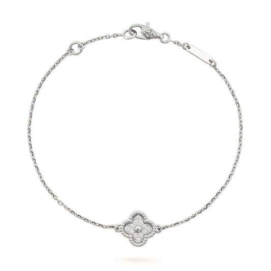 [CharmAmor]CLOVER  SINGLE FLOWER BRACELET SILVER
