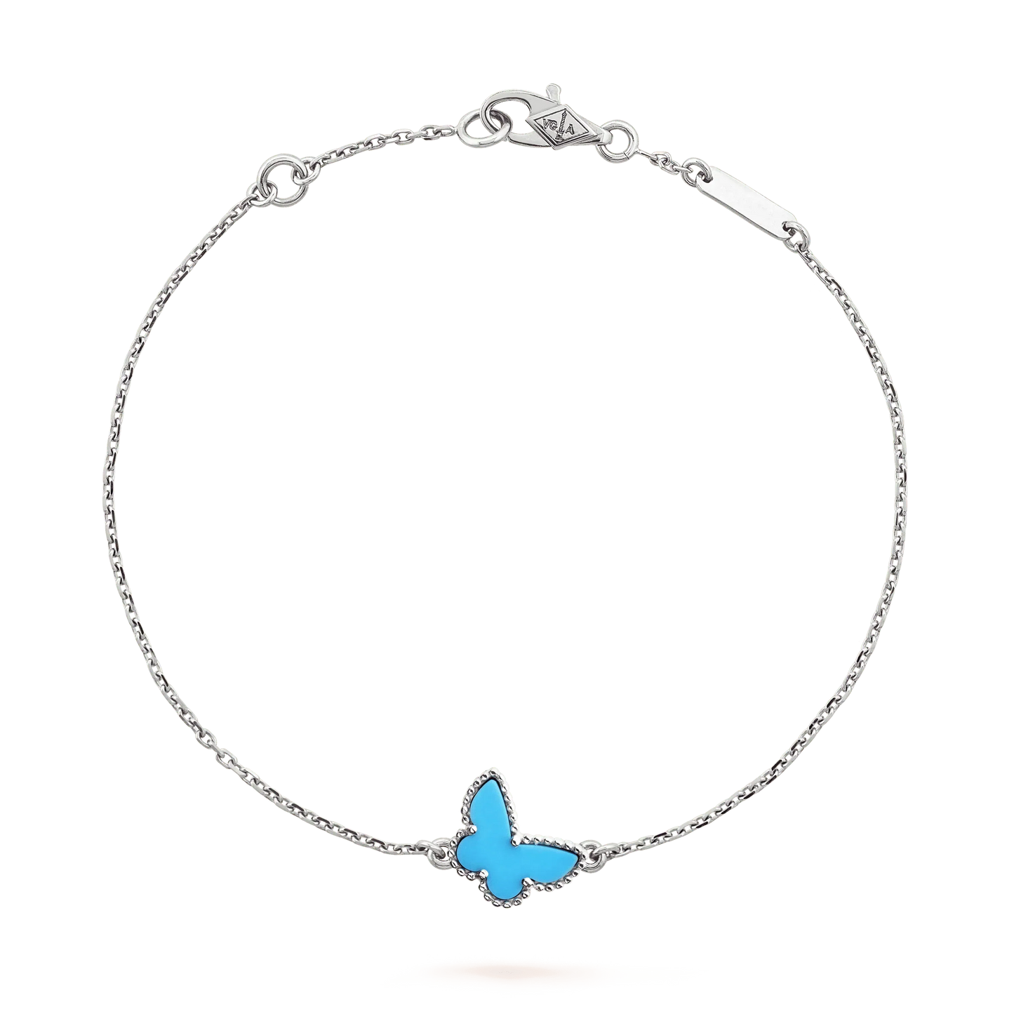 [CharmAmor]BUTTERFLY TURQUOISE BUTTERFLY BRACELET SILVER