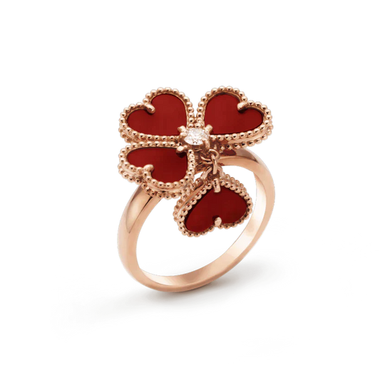 [CharmAmor]SWEET CLOVER CARNELIAN RING
