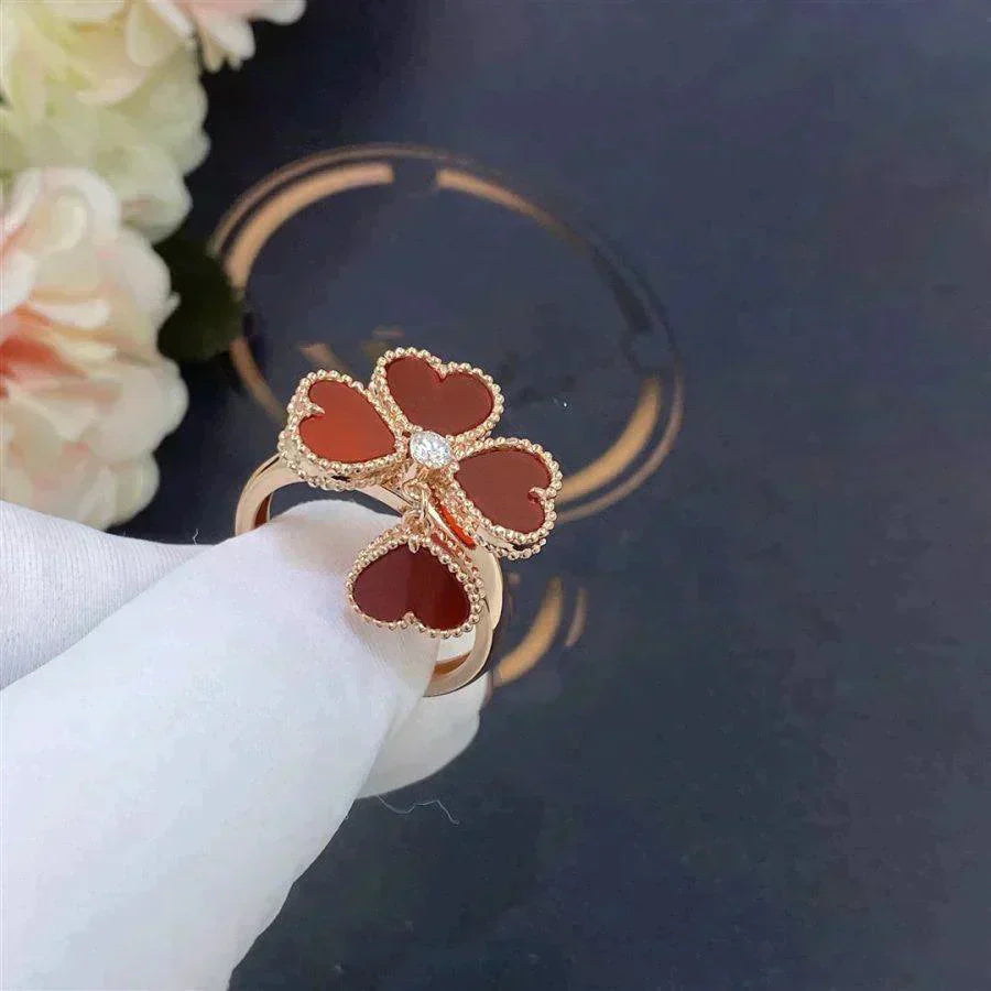 [CharmAmor]SWEET CLOVER CARNELIAN RING