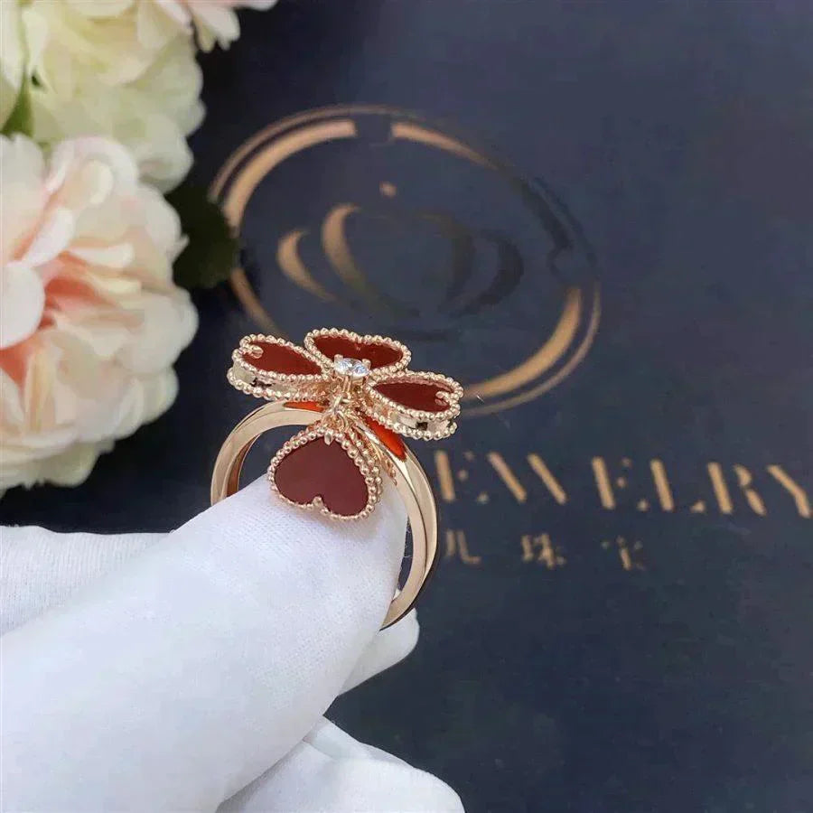 [CharmAmor]SWEET CLOVER CARNELIAN RING