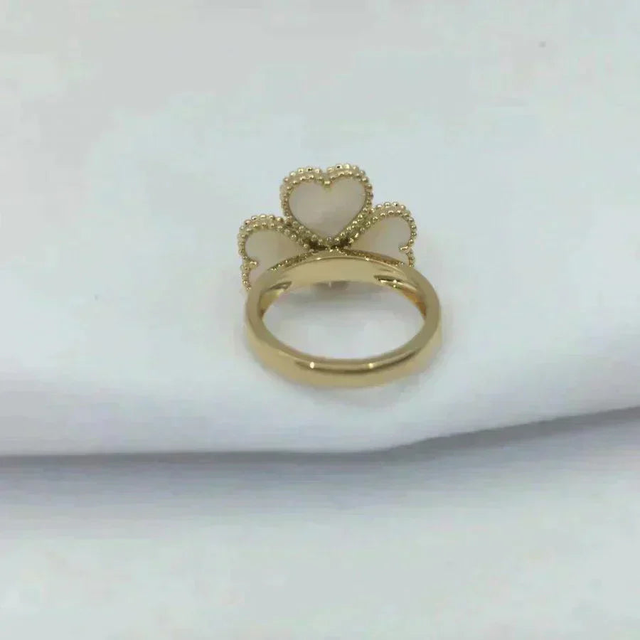 [CharmAmor]SWEET CLOVER WHITE MOP RING