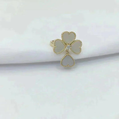 [CharmAmor]SWEET CLOVER WHITE MOP RING