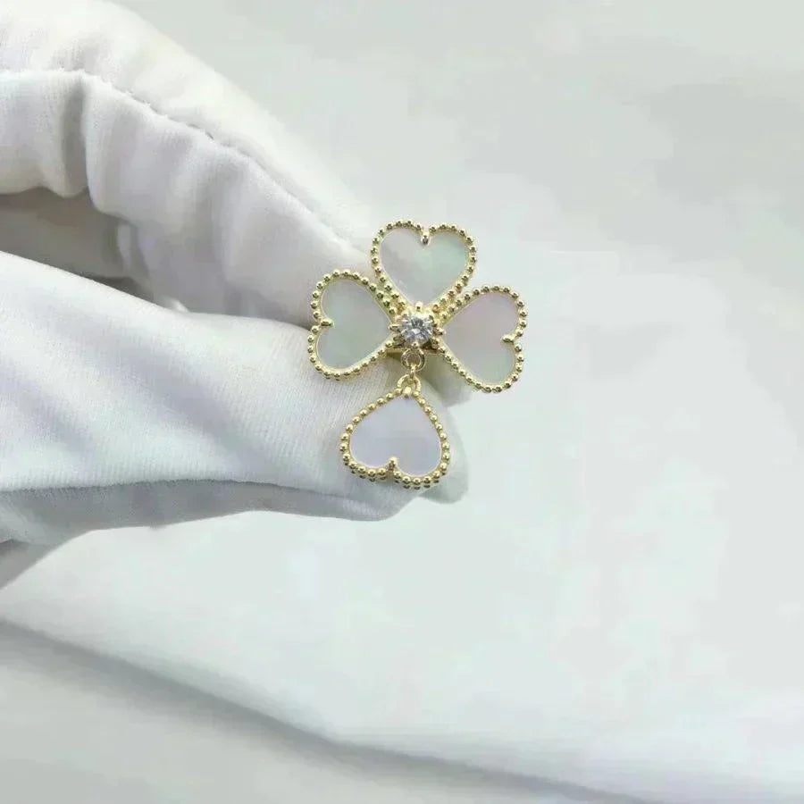 [CharmAmor]SWEET CLOVER WHITE MOP RING