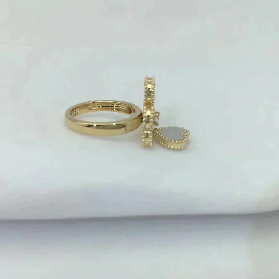 [CharmAmor]SWEET CLOVER WHITE MOP RING