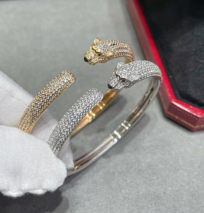 [CharmAmor]PANTHERE FULL DIAMOND OPEN BRACELET