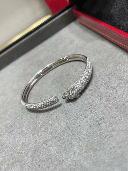 [CharmAmor]PANTHERE FULL DIAMOND OPEN BRACELET