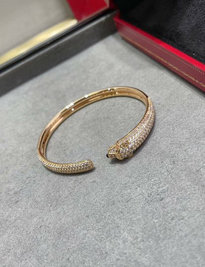 [CharmAmor]PANTHERE FULL DIAMOND OPEN BRACELET