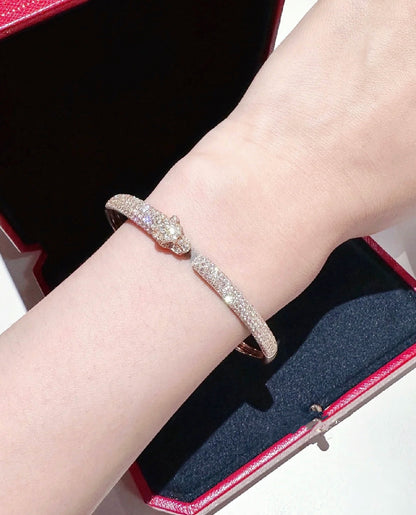 [CharmAmor]PANTHERE FULL DIAMOND OPEN BRACELET