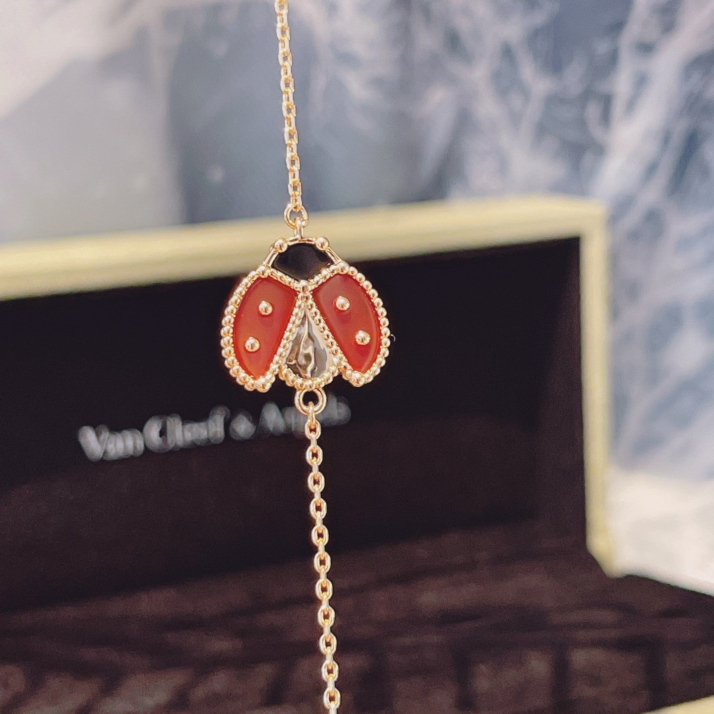 [CharmAmor]LUCKY SPRING 1 MOTIF PINK GOLD BRACELET