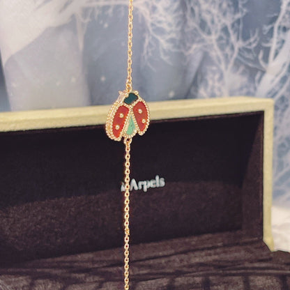 [CharmAmor]LUCKY SPRING 1 MOTIF PINK GOLD BRACELET