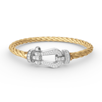 [CharmAmor]FORCE LARGE HORSESHOE FULL DIAMOND BRACELET SILVER