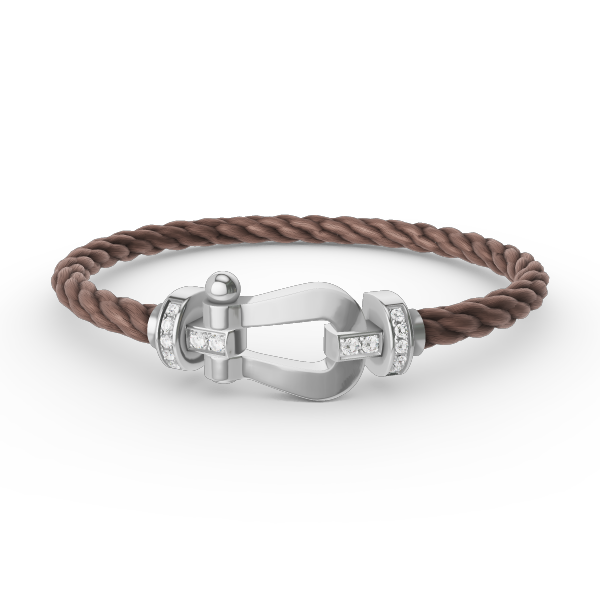 [CharmAmor]FORCE LARGE HORSESHOE HALF DIAMOND BRACELET SILVER