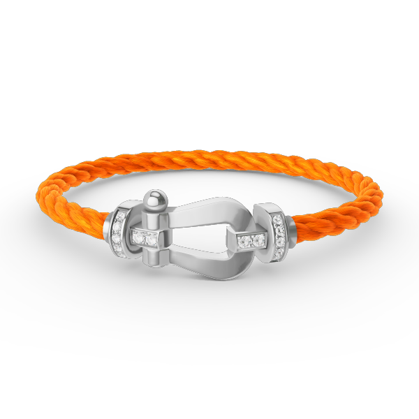 [CharmAmor]FORCE LARGE HORSESHOE HALF DIAMOND BRACELET SILVER