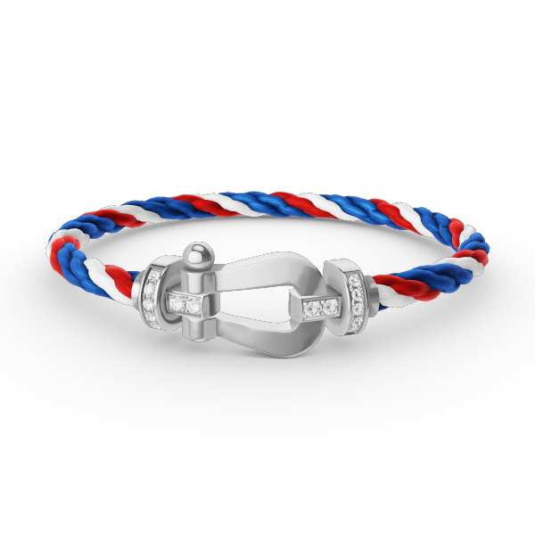 [CharmAmor]FORCE LARGE HORSESHOE HALF DIAMOND BRACELET SILVER