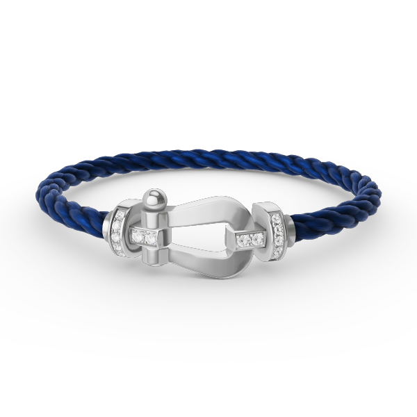 [CharmAmor]FORCE LARGE HORSESHOE HALF DIAMOND BRACELET SILVER