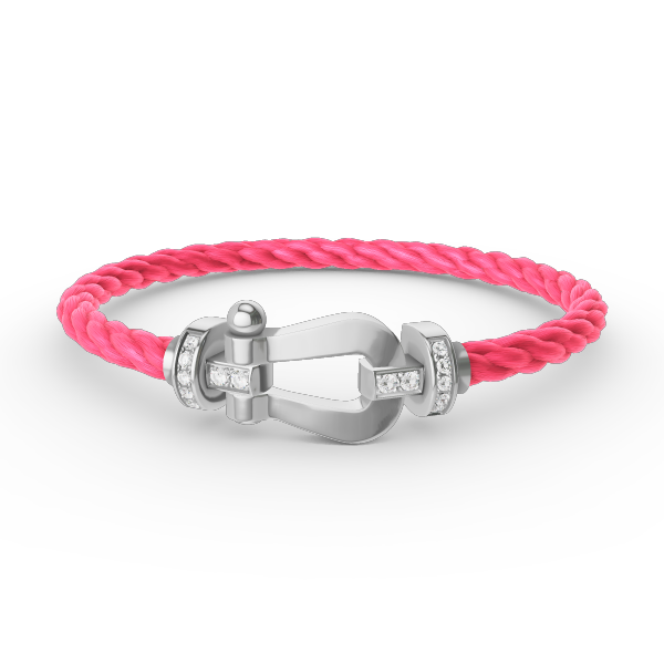 [CharmAmor]FORCE LARGE HORSESHOE HALF DIAMOND BRACELET SILVER