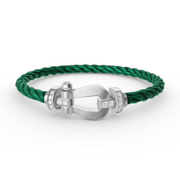 [CharmAmor]FORCE LARGE HORSESHOE HALF DIAMOND BRACELET SILVER