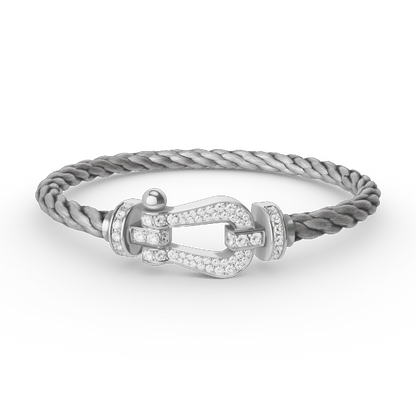[CharmAmor]FORCE LARGE HORSESHOE FULL DIAMOND BRACELET SILVER