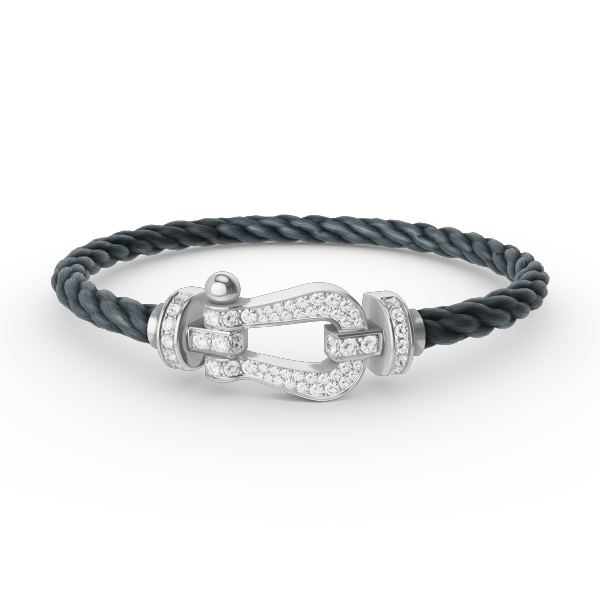 [CharmAmor]FORCE LARGE HORSESHOE FULL DIAMOND BRACELET SILVER