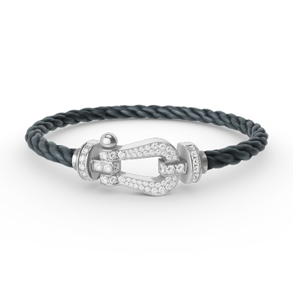 [CharmAmor]FORCE LARGE HORSESHOE FULL DIAMOND BRACELET SILVER