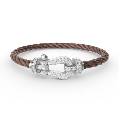 [CharmAmor]FORCE LARGE HORSESHOE FULL DIAMOND BRACELET SILVER