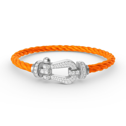 [CharmAmor]FORCE LARGE HORSESHOE FULL DIAMOND BRACELET SILVER