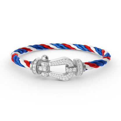[CharmAmor]FORCE LARGE HORSESHOE FULL DIAMOND BRACELET SILVER