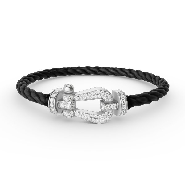 [CharmAmor]FORCE LARGE HORSESHOE FULL DIAMOND BRACELET SILVER